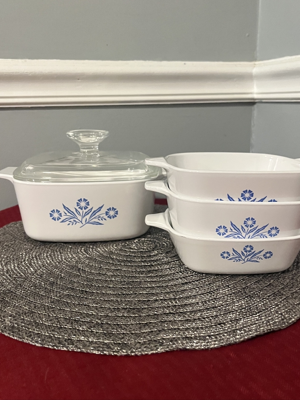 🩷 Antique/Vintage Corningware Bakeware Set - Design Blue Cornflower - Picture 11 of 12